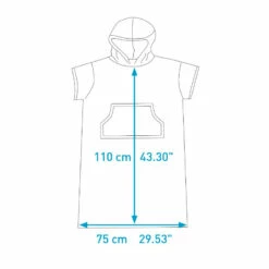 Poncho Surflogic Cyan Navy -KITE-SPIRIT Soldes poncho surflogic vert olive 2