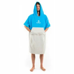 Poncho Surflogic Cyan Grey