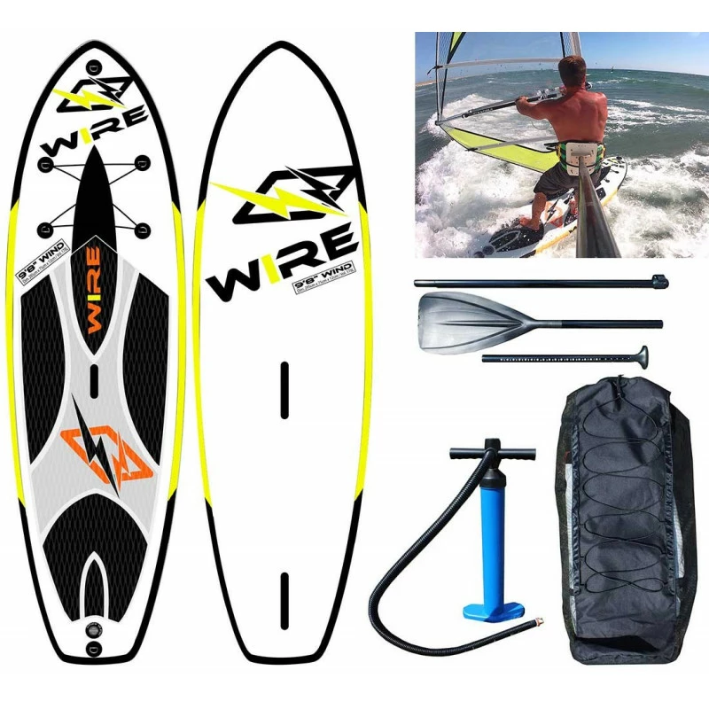 SUP Gonflable Hybride Windsup Wire 9'8" Wind 3 SUP Gonflable Hybride Windsup Wire 9'8" Wind